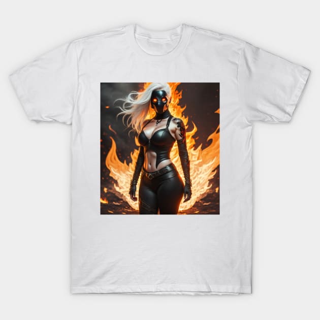 Fire girl T-Shirt by Mateo